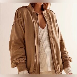 We The Free Lou Moto Oversized Zip Jacket